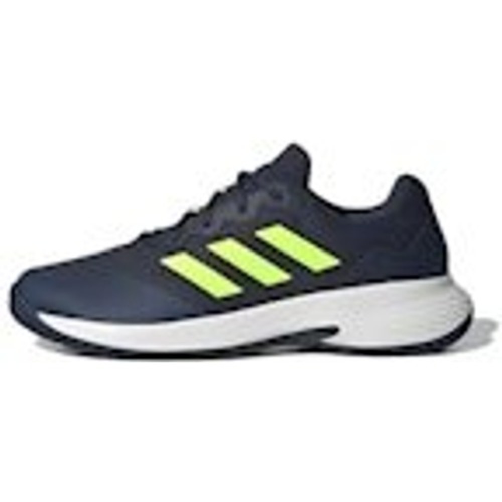 Adidas Gamecourt 2 Tennis Shoes Navy Neon Sz 10.5 Athletic Court Sneakers GW2990